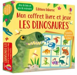 Les dinosaures - Jeu de loto et jeu de mémoire - 4 planches, 36 cartes et un livre