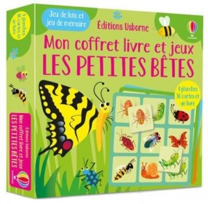 Les petites bêtes - Jeu de loto et jeu de mémoire - 4 planches, 36 cartes et un livre